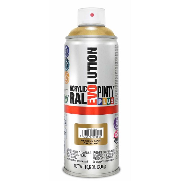 Spraymaali Pintyplus Evolution MT192 Metallinen 400 ml Kulta