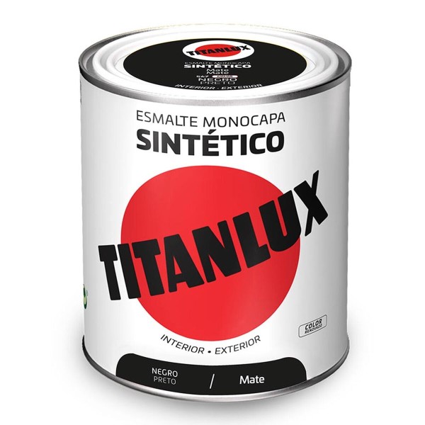 Synteettinen emalimaali Titanlux 5809006 Musta 750 ml