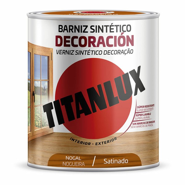 Sünteetiline lakk Titanlux m11100314 Dekoratsioonid Satineeritud Pähklipuu 250 ml