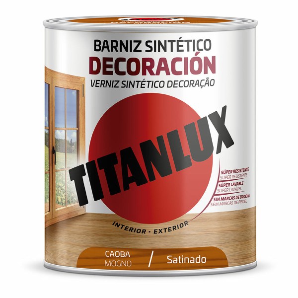 sintētiskā laka Titanlux m11100434 Dekors Satīna apdare Sarkankoks 750 ml