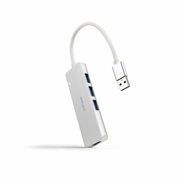 USB šakotuvas NANOCABLE 10.16.4602 Sidabras