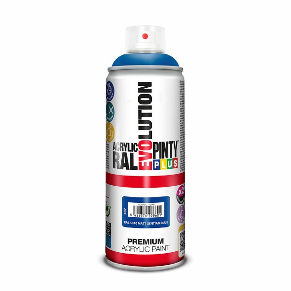 Purškiami dažai Pintyplus Evolution RAL 5010 Gentian Blue 400 ml Parafinas