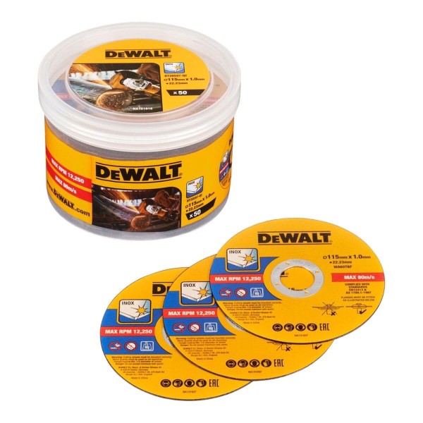 Griezējdiski Dewalt dt20597-qz Ø 115 mm Leņķa slīpmašīna (50 gb.)