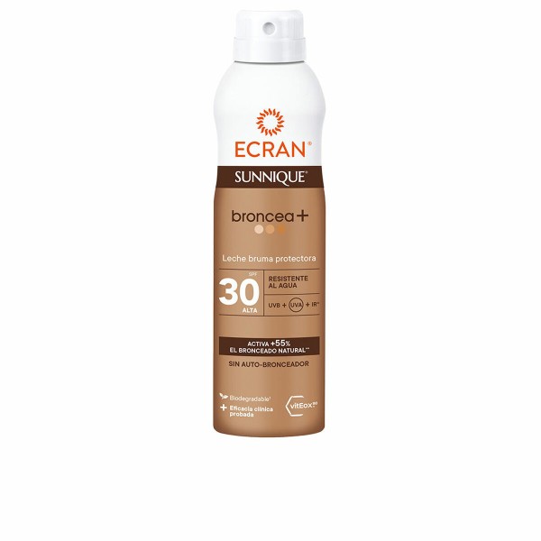 Saulės pienas Ecran Sunnique Broncea+ Purškiklis 250 ml Spf 30