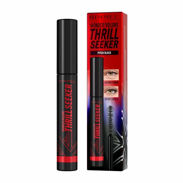 Blakstienų tušas Rimmel London Volume Thrill Seeker Nº 004 Pitch Black 8 ml