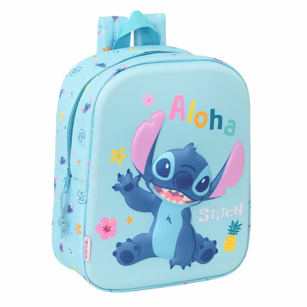 Детский рюкзак Lilo & Stitch Светло Синий 22 x 27 x 10 cm 3D