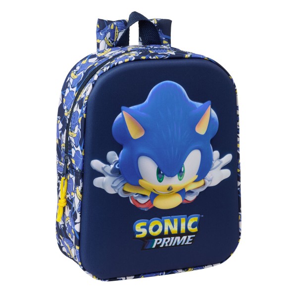 School Bag Sonic City Blue 22 x 27 x 10 cm