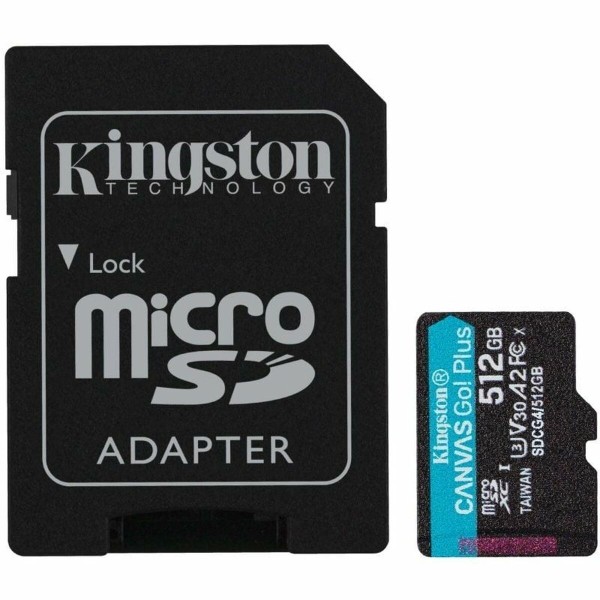 MicroSD Mälikaart koos Adapteriga Kingston CANVAS Go! Plus 512GB microSD XC 512 GB