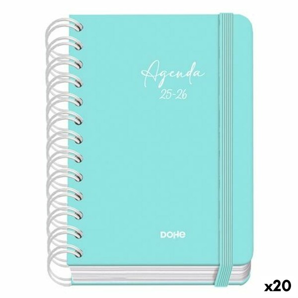 Diary DOHE SERENITY WIRE´O Green A6 120 x 170 mm 2025-2026 (20 Units)