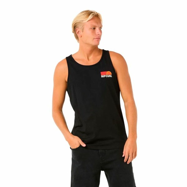 Miesten hihaton paita Rip Curl Casual Revival Peaking Tank Musta