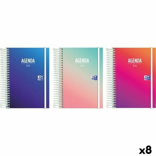 Diary Oxford 1/8 12 x 18 cm 2025-2026 (8 Units)