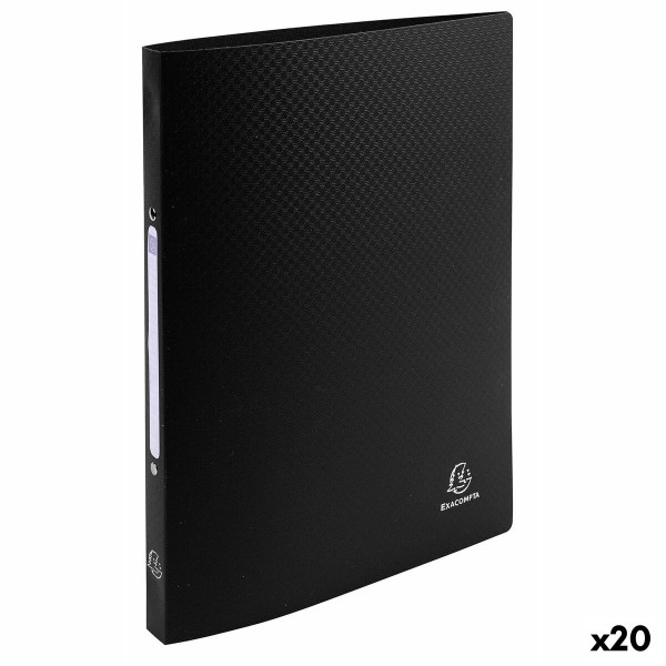 Ring binder Exacompta Black A4 (20 Units)