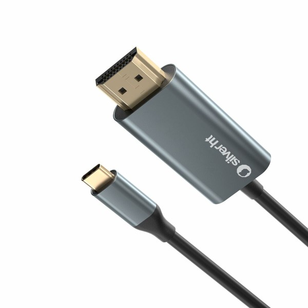 USB-C - HDMI kabelis Silver HT LOGAN Juoda