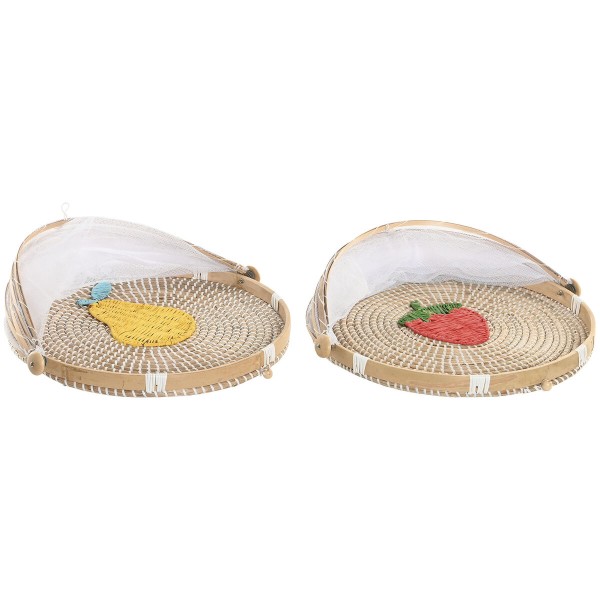 Plate cover Home ESPRIT Natural Fibre 40 x 40 x 24 cm