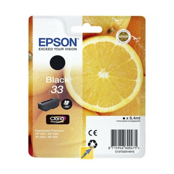 Alkunperäinen mustepatruuna Epson Singlepack Black 33XL Claria Premium Ink 12,2 ml Musta