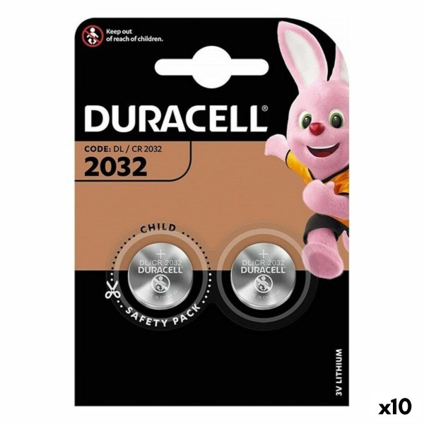 Lithium Button Cell Battery DURACELL DL 2032 2UD 3 V (10 Units)