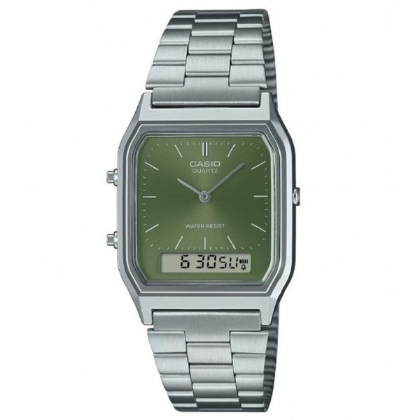 Unisex Watch Casio AQ-230A-3AMQYES Green Silver