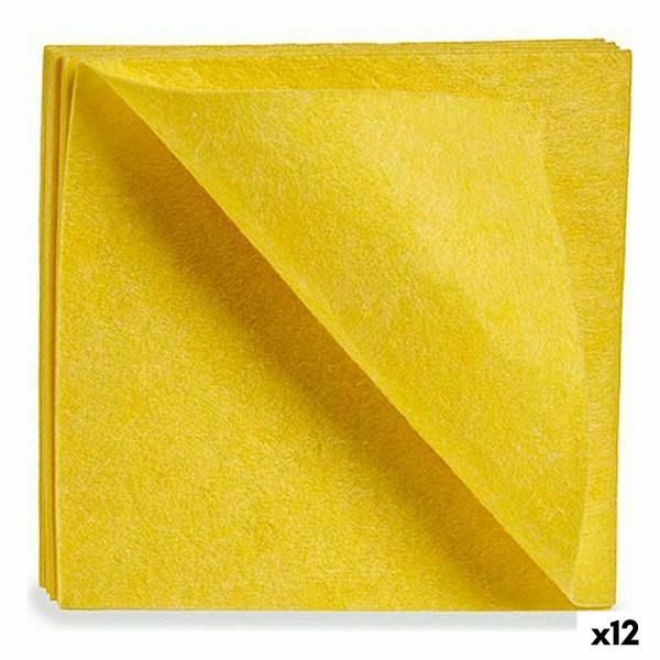 Puhastuslapid Pehme Kollane 18 x 2,5 x 20 cm (12 Ühikut)