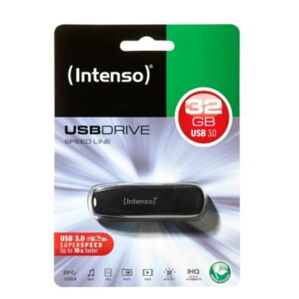 USB-tikku INTENSO FAELAP0356 USB 3.0 32 GB Musta 32 GB USB-tikku
