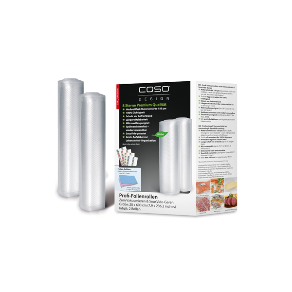 Caso | Foil rolls | 01221 | 2 units | Dimensions (W x L) 20 x 600 cm | Ribbed