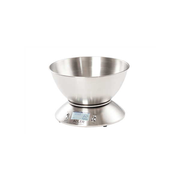 Adler | Kitchen scales | AD 3134 | Maximum weight (capacity) 5 kg | Graduation 1 g | Stainless steel