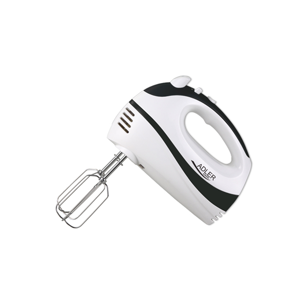 Adler | Mixer | AD 4205 b | Hand Mixer | 300 W | Number of speeds 5 | Turbo mode | White/Black