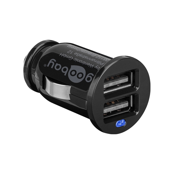 Twin USB Car Charger (2x USB) | Goobay | Goodbay Dual USB car charger 2,1A | 5 V