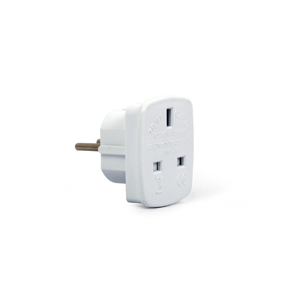 Gembird | AC power adapter, UK socket to EU Schuko plug, 7.5 A | Travel adapter