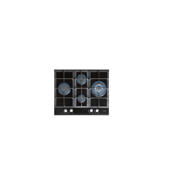 CATA | Hob | LCI 6031 B | Gas on glass | Number of burners/cooking zones 4 | Rotary knobs | Black