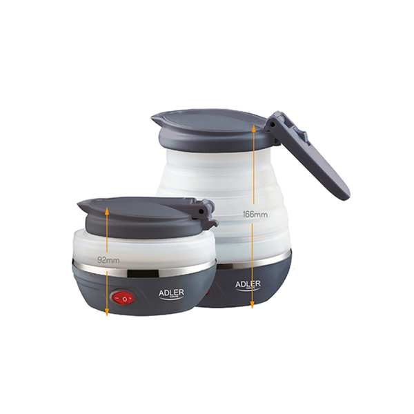 Adler | Travel kettle | AD 1279 | Electric | 750 W | 0.6 L | Silicon | White