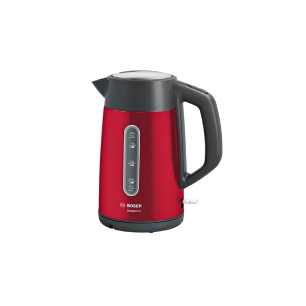 Bosch | Kettle | DesignLine TWK4P434 | Electric | 2400 W | 1.7 L | Stainless steel | 360° rotational base | Red/Black