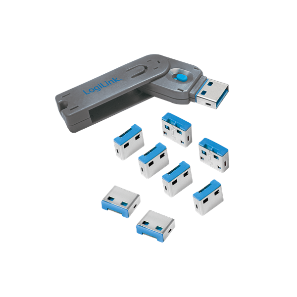 Logilink, USB port blocker (1x key and 8x locks), AU0045 | Logilink