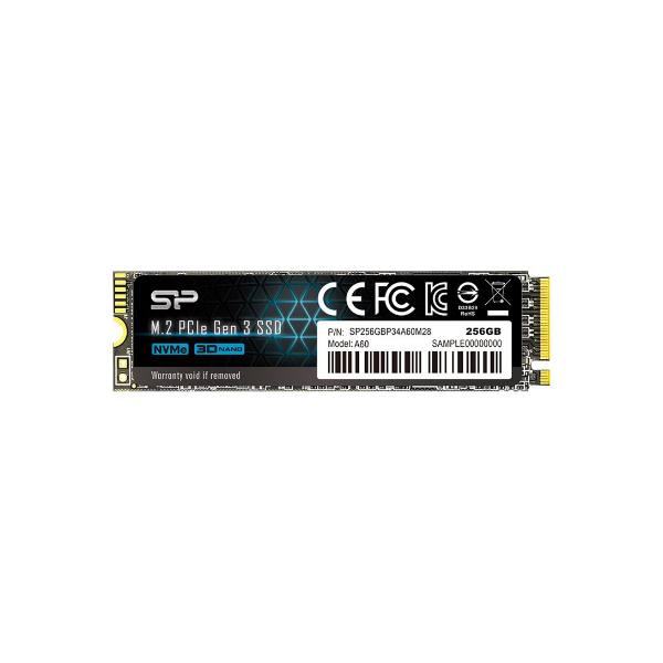 Silicon Power | SSD | P34A60 | 256 GB | Solid-state drive interface PCIe Gen3x4 | Read speed 2200 MB/s | Write speed 1600 MB/s