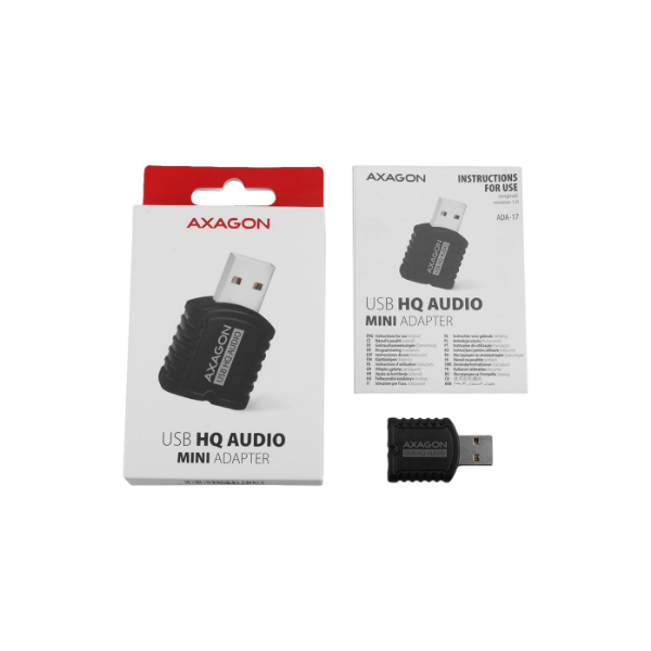 AXAGON | ADA-17 USB - HQ Mini Audio Adapter