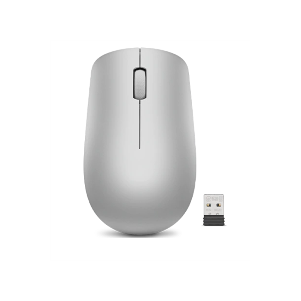 Lenovo | Wireless Mouse | 530 | Optical Mouse | 2.4 GHz Wireless via Nano USB | Platinum Grey | 1 year(s)