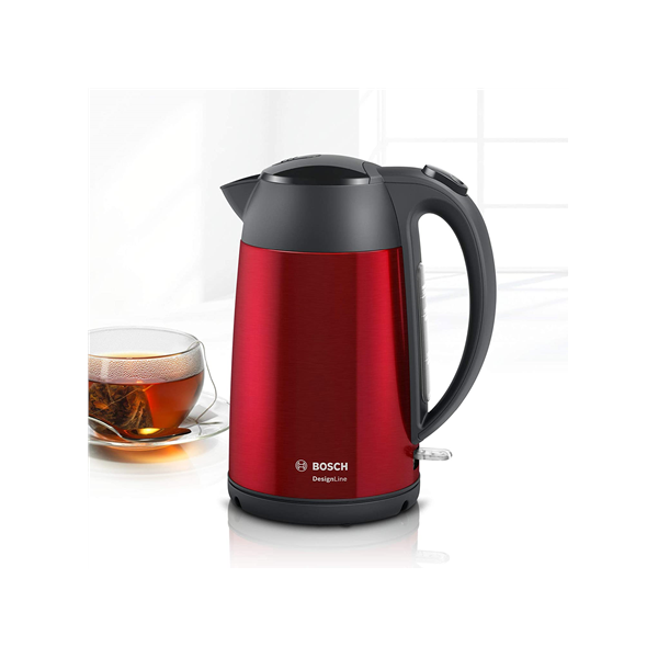 Bosch | Kettle | DesignLine TWK3P424 | Electric | 2400 W | 1.7 L | Stainless steel | 360° rotational base | Red