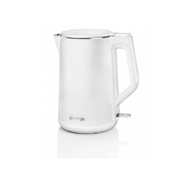 Gorenje | Kettle | K15DWW | Electric | 2200 W | 1.5 L | Plastic + metal | 360° rotational base | White
