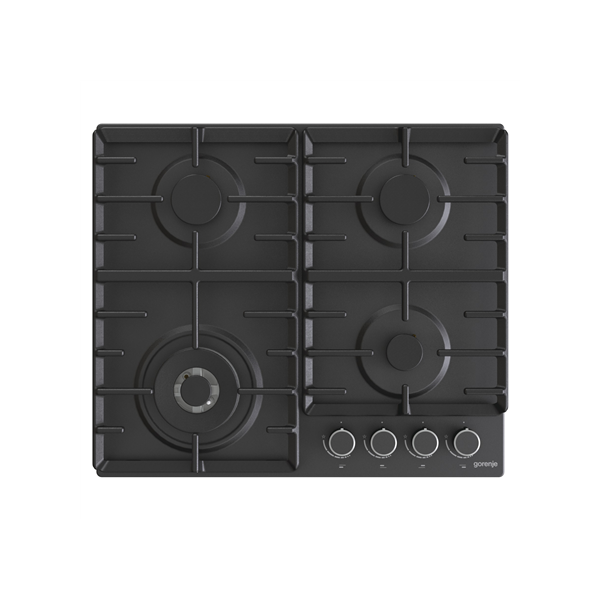Gorenje | Hob | GW642AB | Gas | Number of burners/cooking zones 4 | Rotary knobs | Black