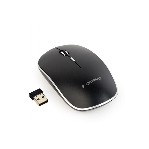 Gembird | Silent Wireless Optical Mouse | MUSW-4BS-01 | Optical mouse | USB | Black