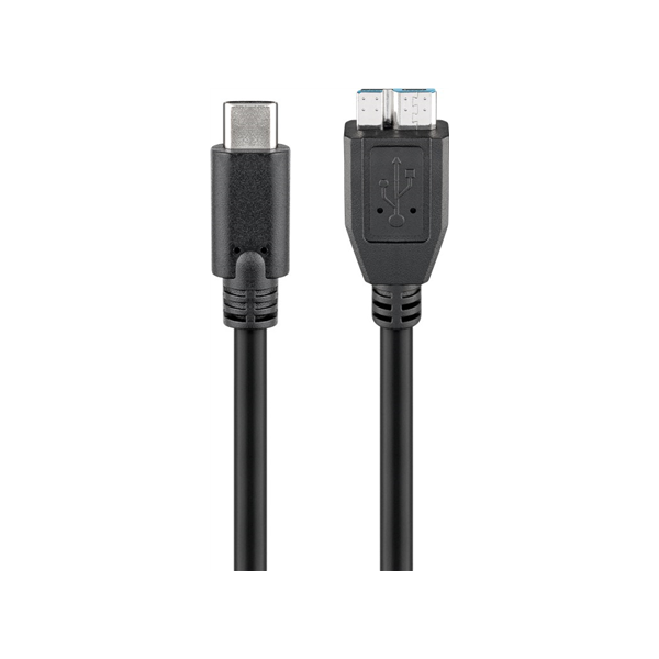 Goobay | Round cable | USB-C to micro-B 3.0 cable | 67995 | micro-B 3.0 | USB-C (male)