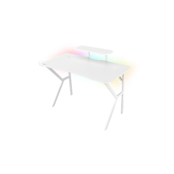 Genesis | Gaming Desk | Holm 320 RGB | White