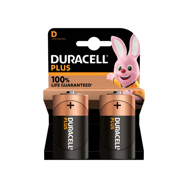 Duracell | Plus MN1300 | D | Alkaline | 2 pc(s)