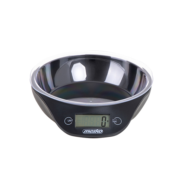 Mesko | Kitchen scale with a bowl | MS 3164 | Maximum weight (capacity) 5 kg | Graduation 1 g | Display type LCD | Black