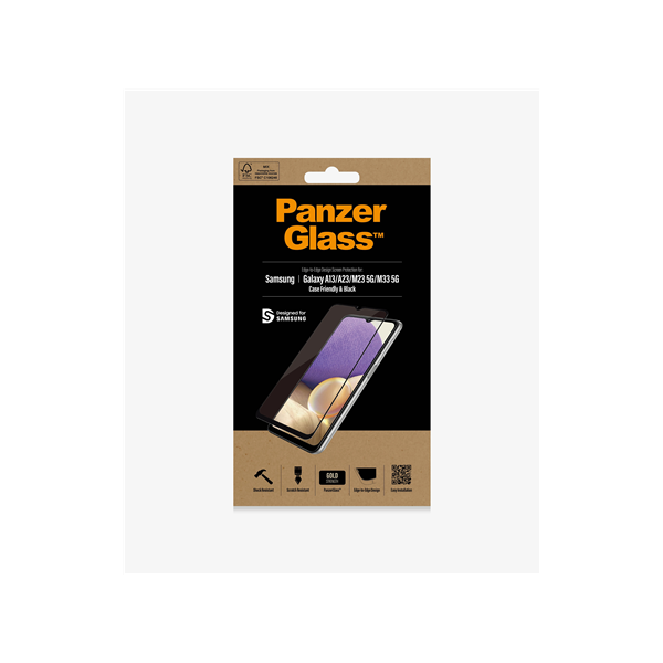 PanzerGlass | Screen protector | Samsung | Galaxy A13/M23 5G/M33 5G | Glass | Black | Case Friendly