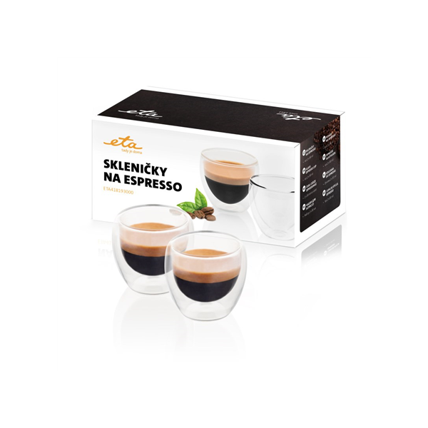 ETA | Espresso cups | ETA418193000 | For espresso coffee | 2 pc(s) | Dishwasher proof | Glass