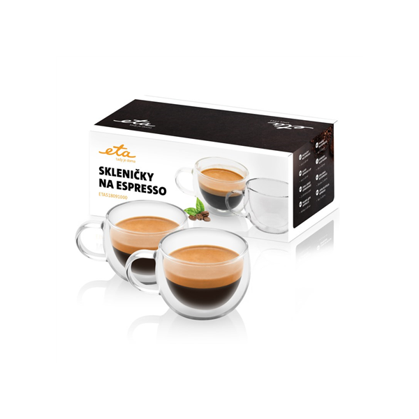 ETA | Espresso cups | ETA518091000 | For espresso coffee | 2 pc(s) | Dishwasher proof | Glass