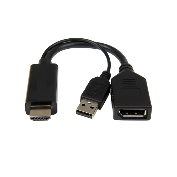 Cablexpert | Active 4K HDMI to DisplayPort Adapter | A-HDMIM-DPF-01 | Black | DisplayPort Female | HDMI Male (Type A) | 0.1 m