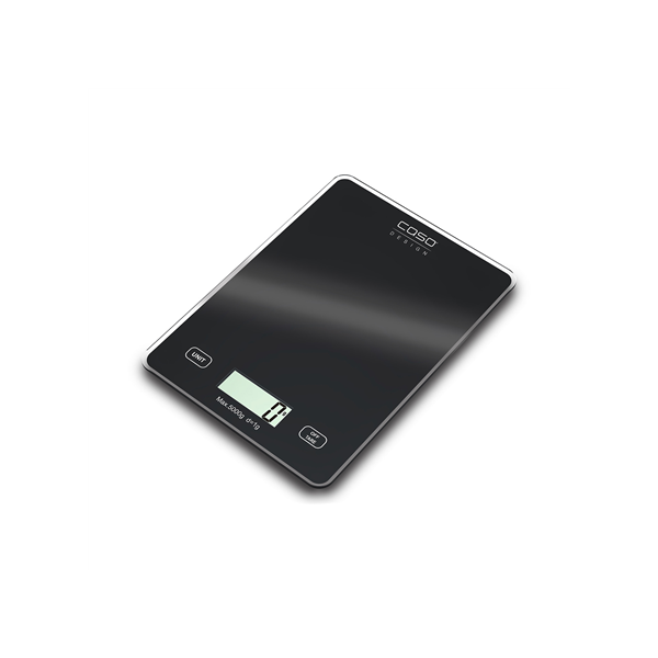 Caso | Kitchen scale | Slim | Maximum weight (capacity) 5 kg | Graduation 1 g | Black