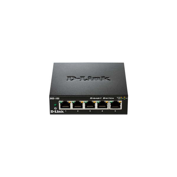 D-Link | Ethernet Switch | DGS-105/E | Unmanaged | Desktop | Gigabit Ethernet (copper) ports quantity 5 | 60 month(s)