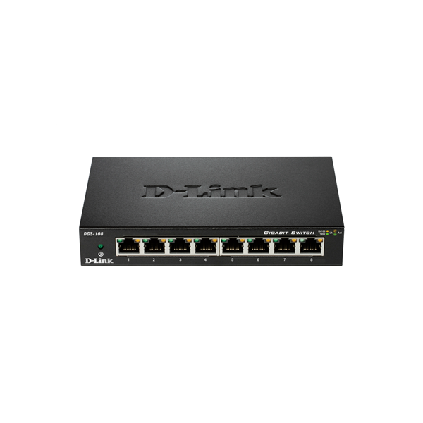 D-Link | Switch | DGS-108/E | Unmanaged | Desktop | Gigabit Ethernet (copper) ports quantity 8 | 60 month(s)